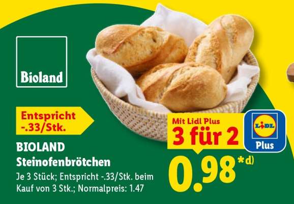 Bioland Steinofenbrötchen