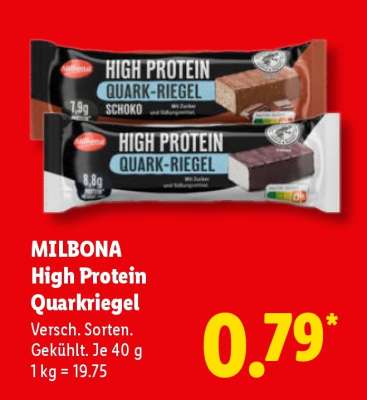 Milbona High Protein Quarkriegel