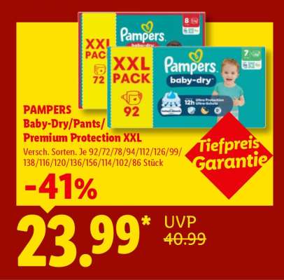 PAMPERS Baby-Dry/Pants/Premium Protection XXL