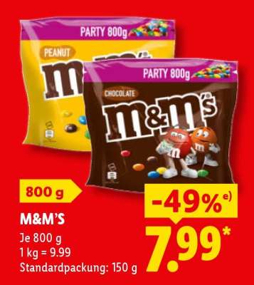 M&M’s*