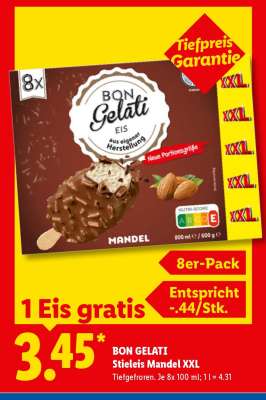 Bon Gelati Stieleis Mandel XXL