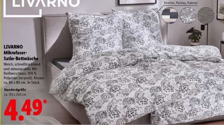 Livarno Mikrofaser-Satin-Bettwäsche
