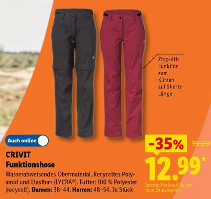 CRIVIT Funktionshose