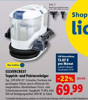 SILVERCREST Teppich- und Polsterreiniger