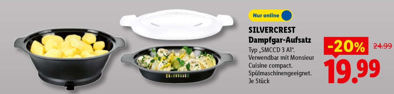 SILVERCREST Dampfgar-Aufsatz