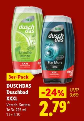 DUSCHDAS Duschbad XXXL