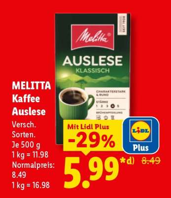 Melitta Kaffee Auslese