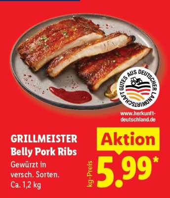 Grillmeister Belly Pork Ribs