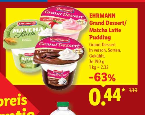 EHRMANN Grand Dessert/Matcha Latte Pudding