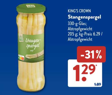 KING'S CROWN Stangenspargel