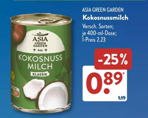 ASIA GREEN GARDEN Kokosnussmilch
