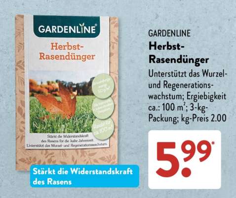 GARDENLINE Herbst-Rasendünger