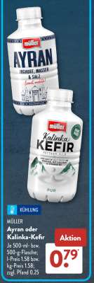 Müller Ayran oder Kalinka-Kefir