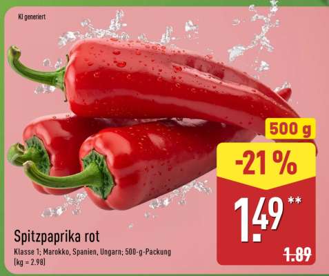 Spitzpaprika rot*