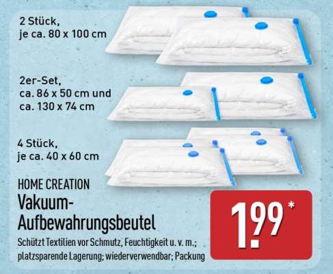HOME CREATION Vakuum-Aufbewahrungsbeutel