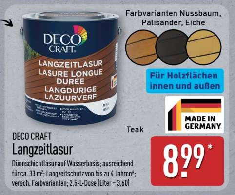 DECO CRAFT Langzeitlasur