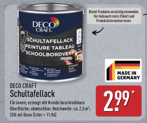 DECO CRAFT Schultafellack