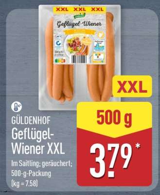 GÜLDENHOF Geflügel-Wiener XXL