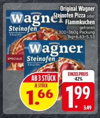 ORIGINAL WAGNER Steinofen-Pizza oder -Flammkuchen