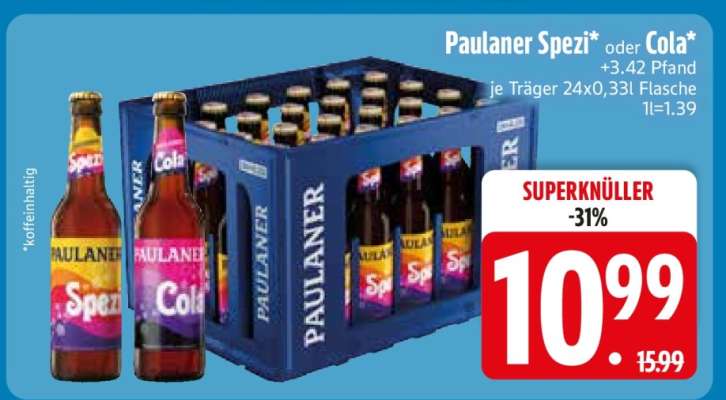 Paulaner Spezi oder Cola