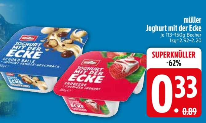 MÜLLER Joghurt mit der Ecke