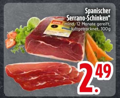 Spanischer Serrano-Schinken
