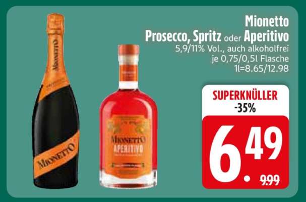 Mionetto Prosecco, Spritz oder Aperitivo