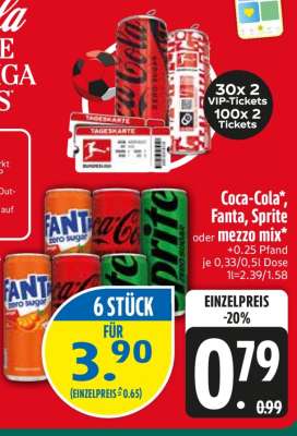 Coca-Cola, Fanta, Sprite oder Mezzo Mix