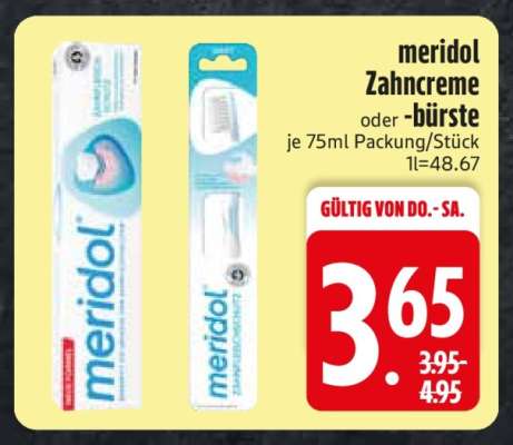 meridol Zahncreme oder -bürste