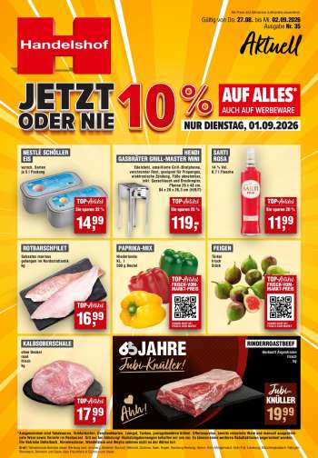 Prospekte Handelshof - 27.08.2026 - 2.09.2026.