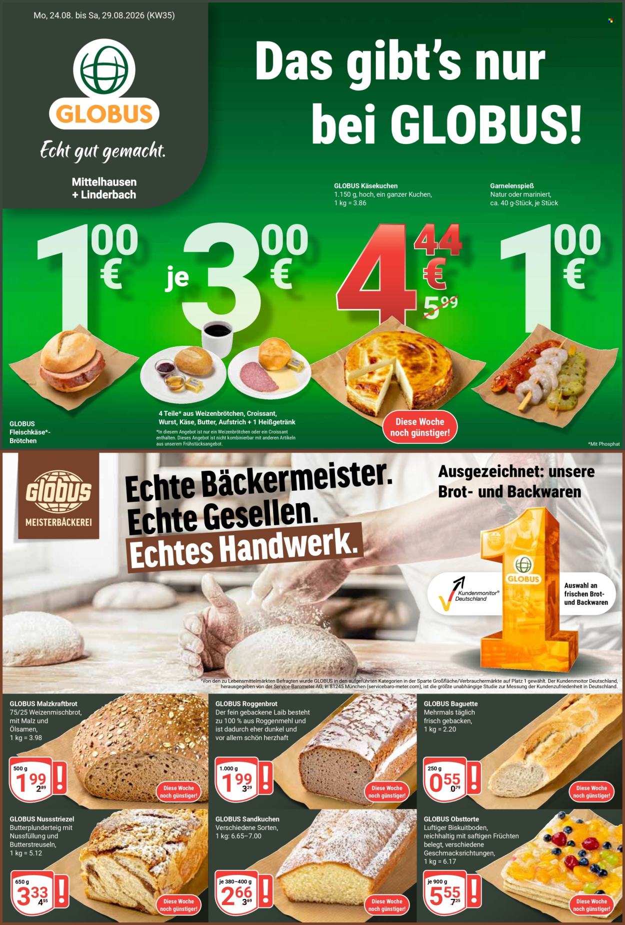 Globus Prospekte  - 24.08.2026 - 29.08.2026. Seite 1