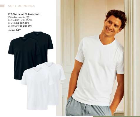 2 T-Shirts mit V-Ausschnitt