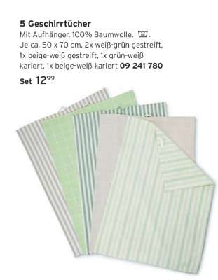 5 Geschirrtücher