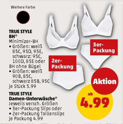 TRUE STYLE Damen-Unterwäsche