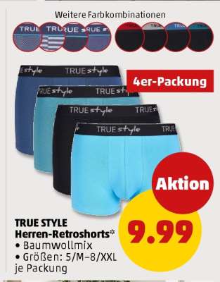 TRUE STYLE Herren-Retroshorts