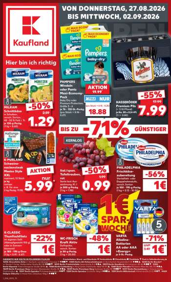 Prospekte Kaufland - 27.08.2026 - 2.09.2026.