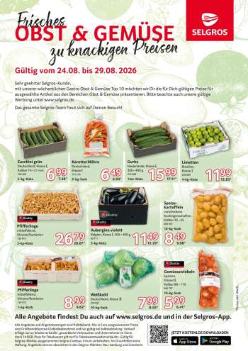 Prospekte Selgros - 24.08.2026 - 29.08.2026.