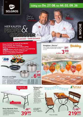 Prospekte Selgros - 27.08.2026 - 2.09.2026.
