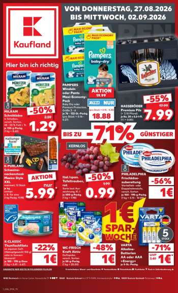Prospekte Kaufland - 27.08.2026 - 2.09.2026.