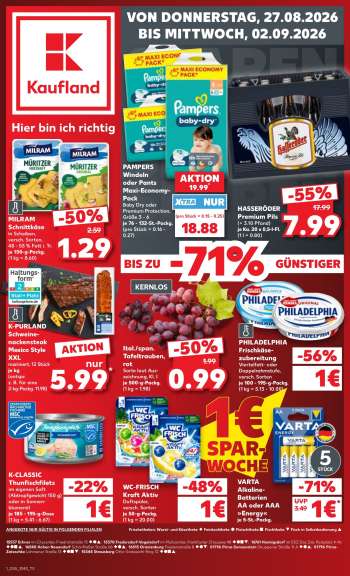 Prospekte Kaufland - 27.08.2026 - 2.09.2026.