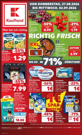 Prospekte Kaufland - 27.08.2026 - 2.09.2026.