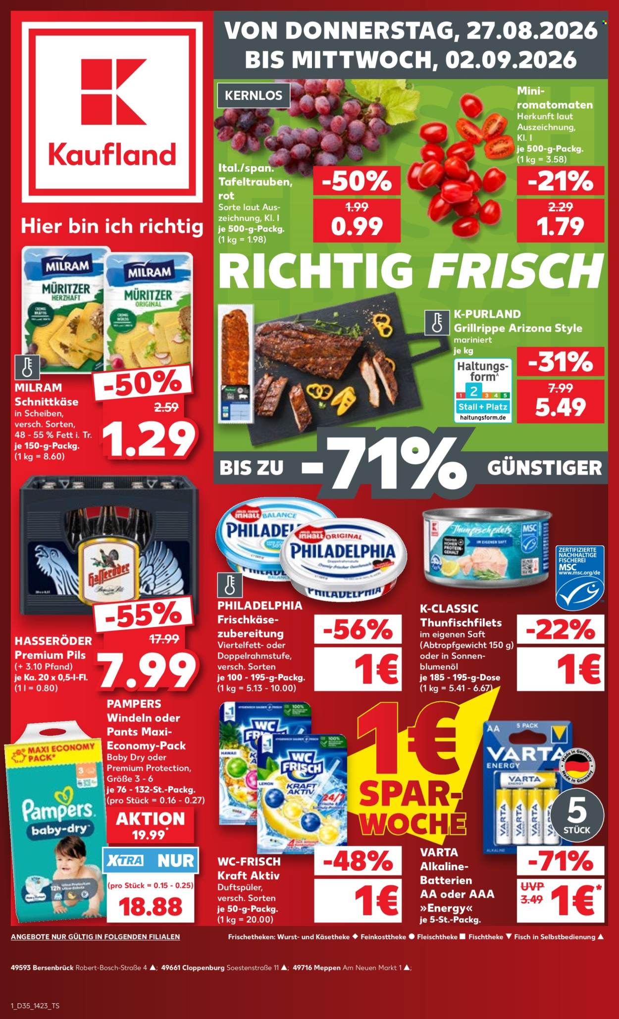 Kaufland Prospekte  - 27.08.2026 - 2.09.2026. Seite 1