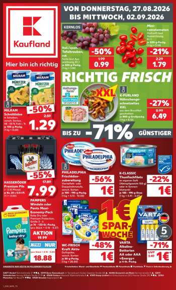 Prospekte Kaufland - 27.08.2026 - 2.09.2026.