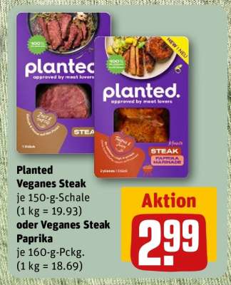 Planted Veganes Steak oder Veganes Steak Paprika