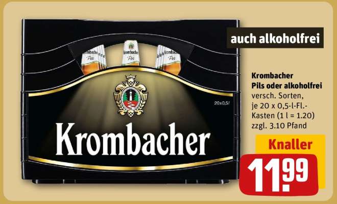 Krombacher Pils oder alkoholfrei