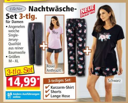 Nachtwäsche-Set 3-tlg.