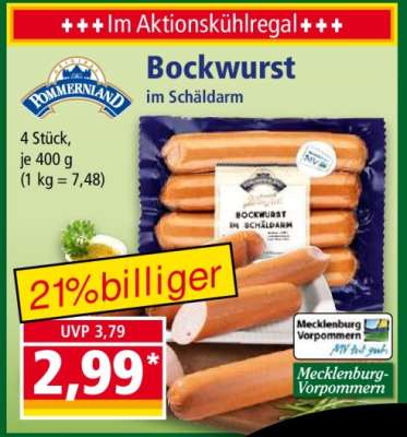 Bockwurst im Schäldarm