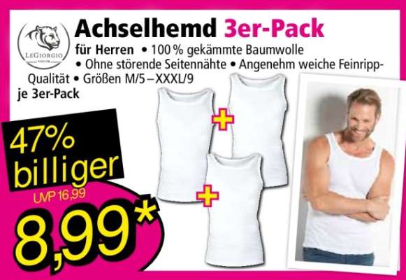 Achselhemd 3er-Pack