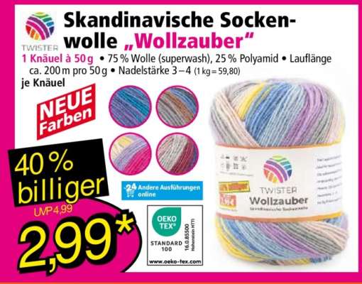 Skandinavische Sockenwolle "Wollzauber"