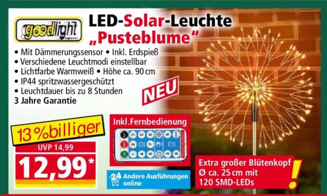 LED-Solar-Leuchte „Pusteblume“